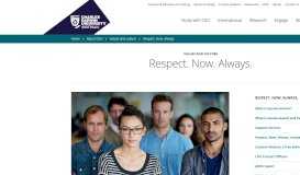 
							         Respect. Now. Always. | Charles Darwin University								  
							    