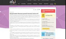 
							         Responsable Réseaux portail intranet Insite H/F - Association ...								  
							    