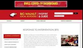 
							         Response to Intervention (RtI) - Big Walnut Local Schools								  
							    