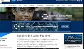 
							         Responsible Labor Initiative - Responsible Business Alliance								  
							    