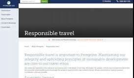 
							         Responsible travel | Peregrine Adventures AU								  
							    