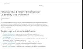 
							         Ressourcen für die SharePoint Developer-Community (SharePoint PnP)								  
							    