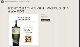 
							         Restorative Gin, World Gin Awards - 3 Badge Beverage Trade Portal								  
							    