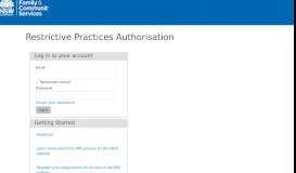 
							         Restrictive Practices Authorisation Portal								  
							    