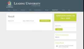 
							         Result – Leading University								  
							    