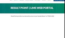 
							         Result Point (LIMS Web Portal) | Accelerated Technology Laboratories								  
							    