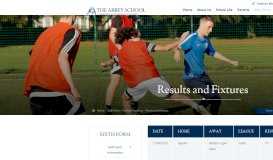 
							         Results and Fixtures - The Abbey School								  
							    