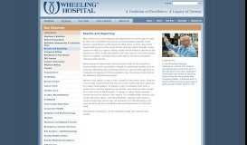 
							         Results and Reporting - Wheeling Hospital								  
							    