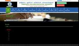 
							         Results - Tamil Nadu Teachers Education University - tnteu								  
							    