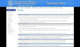 
							         Results - University of Kerala								  
							    