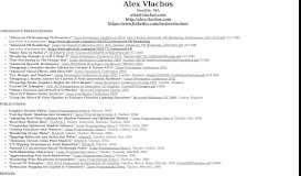 
							         Resume - Alex Vlachos								  
							    