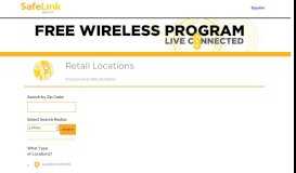 
							         Retail Locations - SafeLink Wireless								  
							    