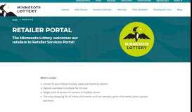 
							         Retailer Portal - Minnesota Lottery								  
							    