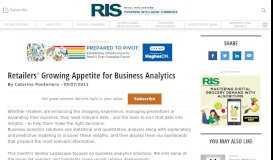 
							         Retailers' Growing Appetite for Business Analytics | New Technology ...								  
							    