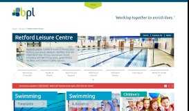 
							         Retford Leisure Centre - Barnsley Premier Leisure								  
							    