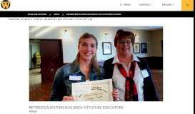 
							         Retired Educators Give Back to Future Educators - Waupun Area ...								  
							    