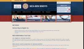 
							         Retiree Benefit Information | NECA-IBEW Welfare and ...								  
							    