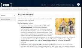 
							         Retiree Gateway - CSX.com								  
							    