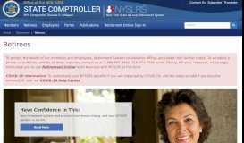 
							         Retirees | NYSLRS | Office of the New York State Comptroller								  
							    