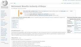 
							         Retirement Benefits Authority of Kenya - Wikipedia								  
							    