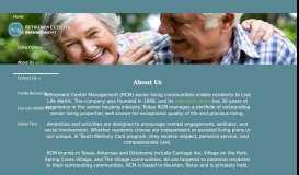 
							         Retirement Center Management Executive Team | RCM Senior Living								  
							    