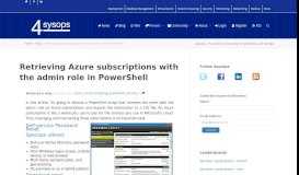 
							         Retrieving Azure subscriptions with the admin role in PowerShell ...								  
							    