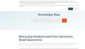 
							         Retrieving blocked email from Symantec Email Quarantine								  
							    