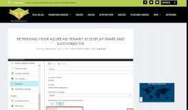 
							         Retrieving your Azure AD Tenant ID Display Name and Guid/ObjectID ...								  
							    