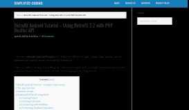 
							         Retrofit Android Tutorial - Using Retrofit 2.2 with PHP Restful API								  
							    