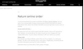 
							         Return and Repair - Bang & Olufsen return promise & policy - Read ...								  
							    
