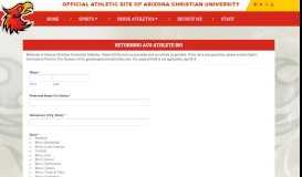 
							         Returning ACU Athlete Bio - Arizona Christian University -								  
							    