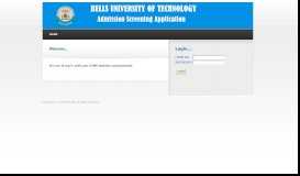 
							         Returning Applicant Login - Bells University Portal								  
							    