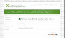 
							         Returning Student Fees Payment Invoice Generation - Step 1 ...								  
							    