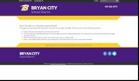 
							         Returning Students Registration Information - Bryan City School District								  
							    
