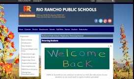 
							         Returning Students - Rio Rancho Public Schools								  
							    