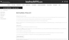 
							         Returns Policy at boohoo.com - boohooMAN								  
							    