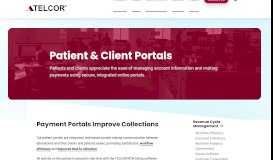 
							         Revenue Cycle Management - Patient and Client Portal | TELCOR								  
							    