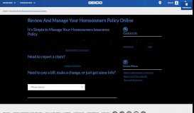 
							         Review And Manage Your Homeowners Policy Online | GEICO								  
							    
