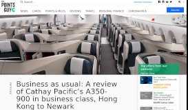 
							         Review: Cathay Pacific business class on the A350-900, HKG ...								  
							    