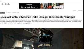 
							         Review: Portal 2 Marries Indie Design, Blockbuster Budget | WIRED								  
							    