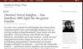 
							         [Review] Portal Knights – Das Sandbox-RPG light für die ganze ...								  
							    