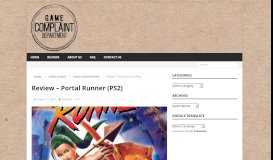 
							         Review – Portal Runner (PS2) | Game Complaint Department								  
							    