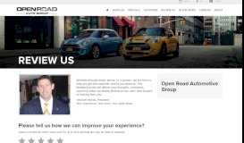 
							         Review Us - Open Road Auto Group								  
							    