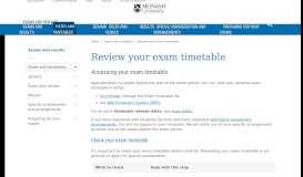 
							         Review your exam timetable - Exams and results - Monash University								  
							    