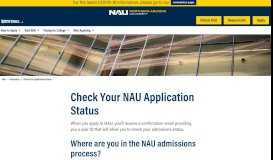 
							         Review Your NAU Application Status | Admission								  
							    
