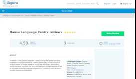 
							         Reviews of Hansa Language Centre | Canada - iAgora								  
							    