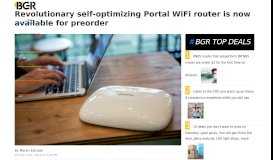 
							         Revolutionary self-optimizing Portal WiFi router is now available for ...								  
							    