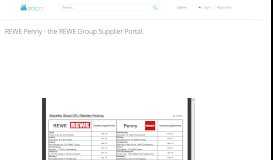
							         REWE Penny - the REWE Group Supplier Portal.								  
							    