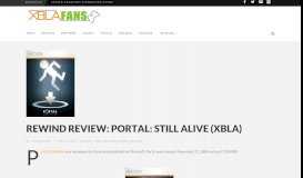 
							         Rewind Review: Portal: Still Alive (XBLA) – XBLAFans								  
							    