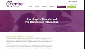 
							         Rex Hospital Financial and Pre-Registration Information - Centre Ob/Gyn								  
							    